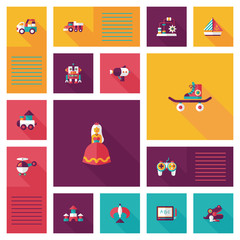 kid toys flat app ui background,eps10