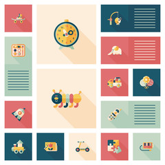 kid toys flat app ui background,eps10