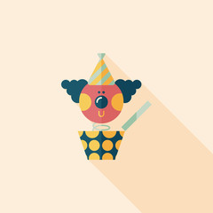 Jack in the box flat icon with long shadow,eps10