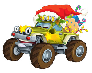 Cartoon car - off road vehicle - illustration for the children © honeyflavour