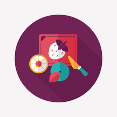 cutting toy flat icon with long shadow,eps10