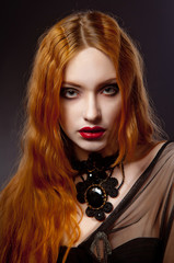 girl in fashionable clothes