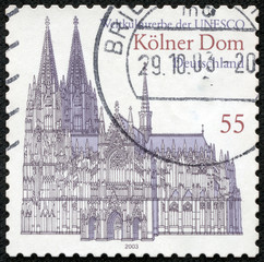 stamp printed in the Germany shows Cologne Cathedral
