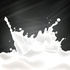 Vector Illustration of a Milk Splash