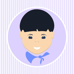 Asian boy. Vector illustration