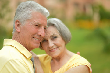 Senior couple resting at the resort