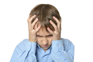 Fototapeta premium Little boy with headache