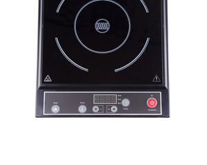 Modern electric stove surface.