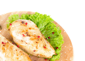 Close up of grilled chicken fillet.