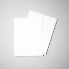 Papers on gray background