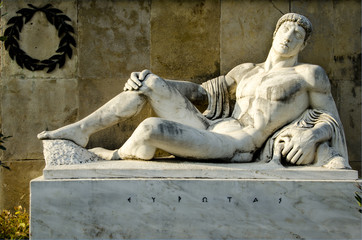 Fototapeta na wymiar King Eurotas, from the monument of Leonidas, Thermopylae.