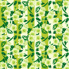 Seamless floral pattern texture striped background