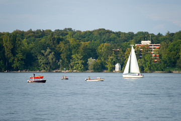 Fototapeta na wymiar Segelboote am Bodensee
