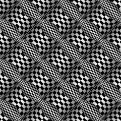 Checkered Background 3D, Vector Seamless Pattern