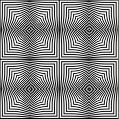Op Art Style Vector Seamless Pattern