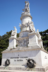 Fototapeta na wymiar Christoph Kolumbus Denkmal, Genova Piazza Principe, Genua