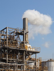 petrochemical industrial plant or oil refinery