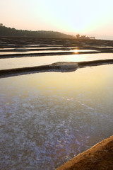 GOKARNA,INDIA - Feb 27: Salt plantation near Gokarna, India.