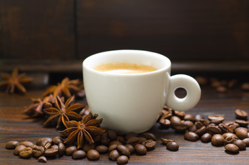 cup of smoking coffee
