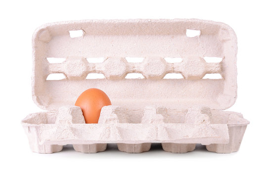 Eggs carton package isolated on a white
