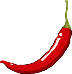 Red Hot Chili Pepper. Vector Illustration