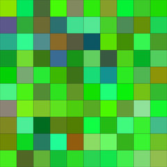 Background with squares. Green. Raster