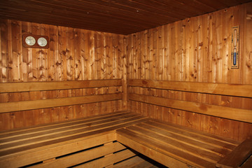 sauna bois chaud