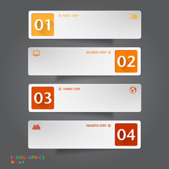 Number Banners Template. Graphic or website layout
