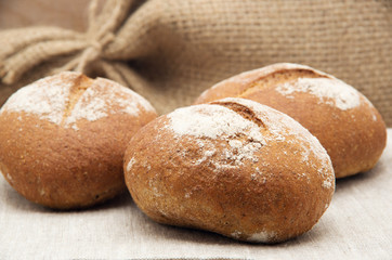 Wholemeal bread rolls