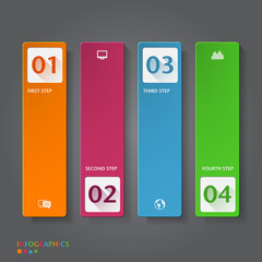 Number Banners Template. Graphic or website layout