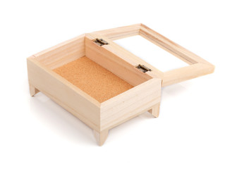 floral pattern box decorated with decupart paper handmade