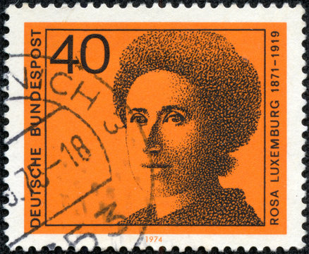 Stamp Printed In Germany Shows Rosa Luxemburg