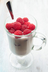 Healthy breakfast with yogurt and berry