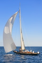 Ancient sailing boat during a regatta at the Panerai Classic Yac