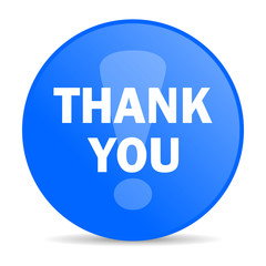 thank you internet blue icon