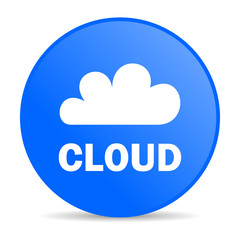 cloud internet blue icon