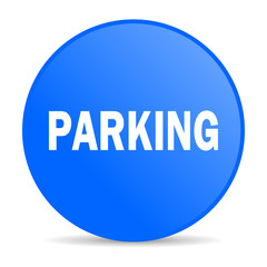 parking internet blue icon