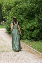 walking woman from behind