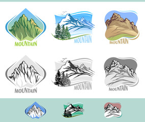 MOUNTAIN ILLUSTRATION SET