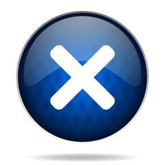 Obraz premium x internet blue icon