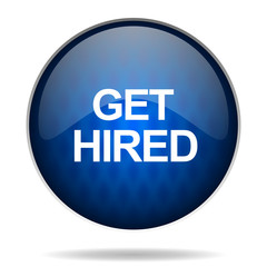 get hired internet blue icon