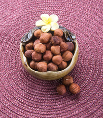 nuts. mixed nuts on the background