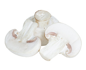 Fototapeta na wymiar Champignon mushrooms isolated on white background