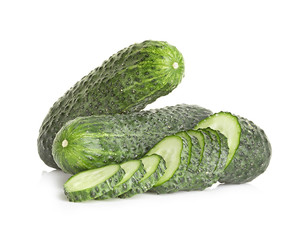 Cucumbers isolated on white background