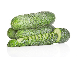Cucumbers isolated on white background