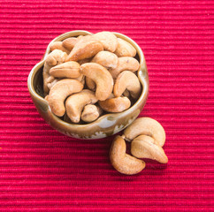 nuts. cashew nuts on the background