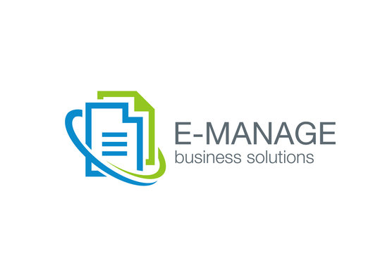 Business management logo design vector. Web solution