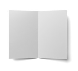 folded leaflet white blank paper template book