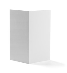 folded leaflet white blank paper template book