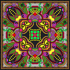 Traditional ornamental floral paisley bandanna